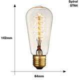 Edison Bulb E27 220V 40W ST64 A19 T45 G80 G95 G125 Incandescent filament bulb lighting Retro Edison Light Bulb