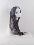 Women's Two-tone Gradient Pearl Chiffon Lace Sequined Scarf