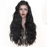 Front lace synthetic long curly hair