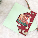 DIY Greeting Card Christmas Creative Handmade Cute Cartoon Message