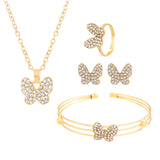 Exaggerating Heart-shapaed Butterfly Flower Letter Fashion Four-piece Set