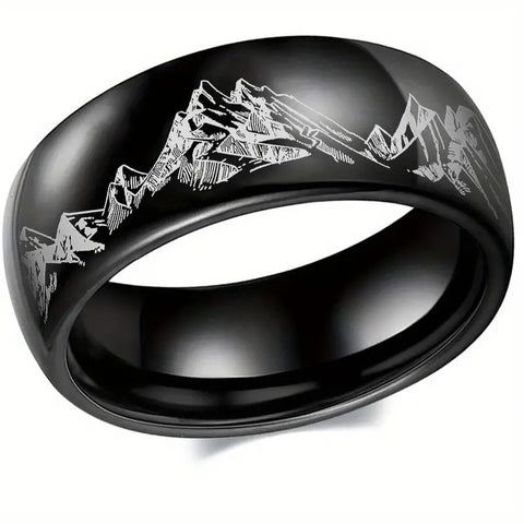 Fashion Star Couple Style Mountain Ring