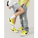 Men's And Women's Fashion Smudged Love Heart Strap Sports Shoes