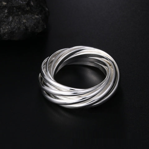 Silver Jewelry Retro Ethnic Style Nine Ring