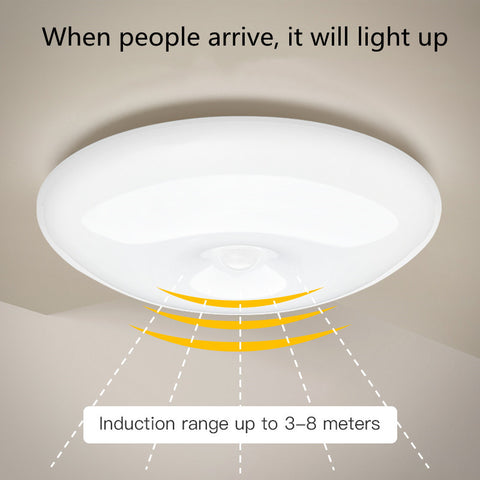 Human Induction Ceiling Lamp Infrared Garage Lamp Cloakroom Balcony Lamp Rechargeable For Easy Installation