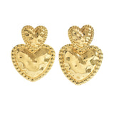 Geometric Pleated Ear Studs Niche Love Design