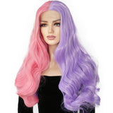 Ladies Two-tone Long Curly Hair Lace Wig