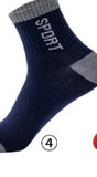 Spring And Autumn Summer Socks Men's Mid-calf Length Sock Sweat-absorbent Breathable