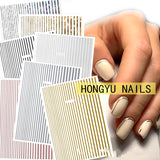 Nail art fluorescent line adhesive stickers