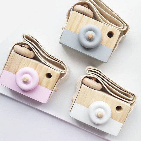 Cute Wooden Toys Camera Baby Kids