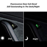 Luminous door opening button label