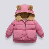 Children S Autumn And Winter Short Thick Hooded Warm Jacket