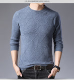 Solid-color round neck sweater