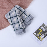 Warm All-matching Plaid Knitted Children's Neckerchief