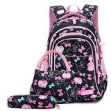 Three-piece set of light and water-repellent backpack for primary and middle school students