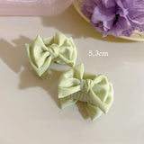 Sweet Satin Bow Hair Accessories Grip Small Size