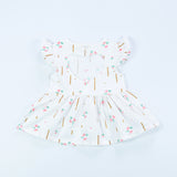 Baby Love Lvkong Dress Female Baby Fly Sleeve Flower Print Dress Cotton Children New Kids Clothing