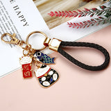 Cute Creative Metal Lucky Cat Car Key Ring