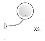 360 Swivel 10x Magnifying Bright LED Lighted Makeup Mirror