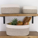 Home Office Woven Linen Storage Basket