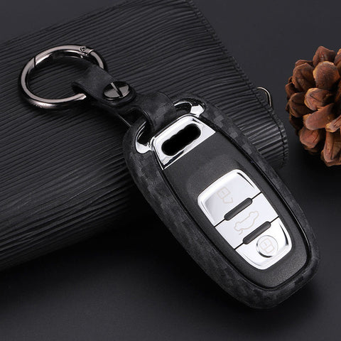 Car new carbon fiber silicone key case