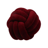 Knotted Plush Ball Design Round Throw Pillow