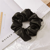 Satin Cloth Large Intestine Circle Hair Tie Set Solid Color