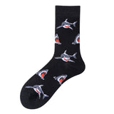 Men's Creative Printed Ocean Series Mid Length Socks