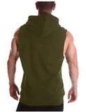 Hooded solid color tie vest