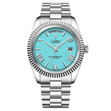 Stainless Steel Shell Automatic Mechanical Men's Sapphire Calendar Watch