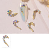 Nail Art DIY Love Heart Alloy Jewelry Nail Piece Nail Decoration Rhinestone