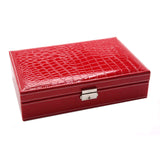 Leather Rectangular Single Layer Stud Earring Storage Box