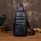 Retro Men's Top Layer Cowhide Messenger Bag