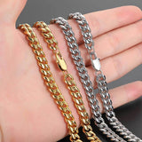 Hip Hop Stainless Steel Necklace Japanese Buckle Men's Bracelet