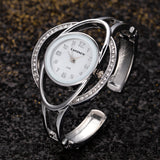 Fashion Temperament Ladies  Buckle Steel Band Quartz Bracelet