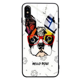 Compatible Cartoon Cute Bulldog Glass Phone Case