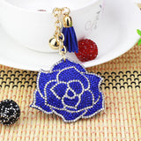 Women's Multi-color Rose Diamond Fashion Keychain