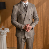 Men's Retro Elegant Double-breasted Fashion Business Suit