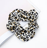 Vintage leopard spotted hair circle fabric hair accessory