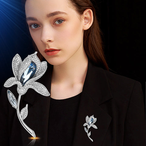 Tulip Brooch Fashion Feminine Crystal