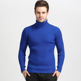 Men's solid color turtleneck sweater