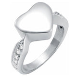 European And American Stainless Steel Heart Shape With Diamond Ring Multi-specification Open Perfume Bottle