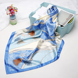 Women's Vintage Printed Silk Scarf