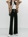 Corduroy wide-leg pants