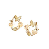 Gentle And Sweet Butterfly Flower Earrings, Delicate Temperament For Women, High-end And Cool Earrings, Niche Design Earrings