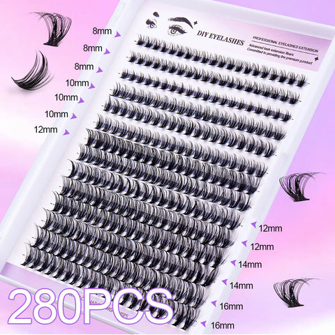 Segmented Natural Thick Individual False Eyelash False Eyelashes