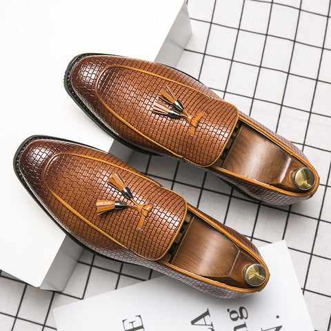 Pointed Men's Slip On Leather Shoes