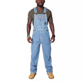 Men's Casual Versatile Denim Work Pants With Shoulder Straps