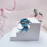 Chinese Style Enamel Gradient Micro Rhinestone Phoenix Tail Brooch