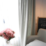 Plain cotton and linen curtains